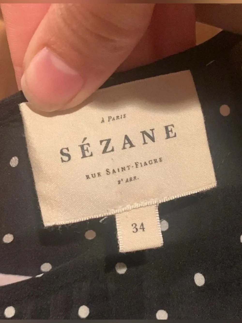 SEZANE Louisa silk polka dot midi dress - Picture 3 of 9